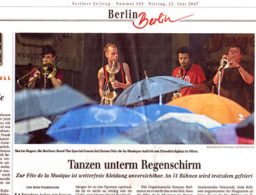 The Special Guests in der Berliner Zeitung